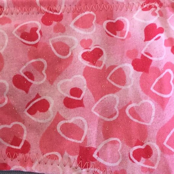 Face Mask Hearts Pink 2 Layer Fitted - Picture 3 of 8